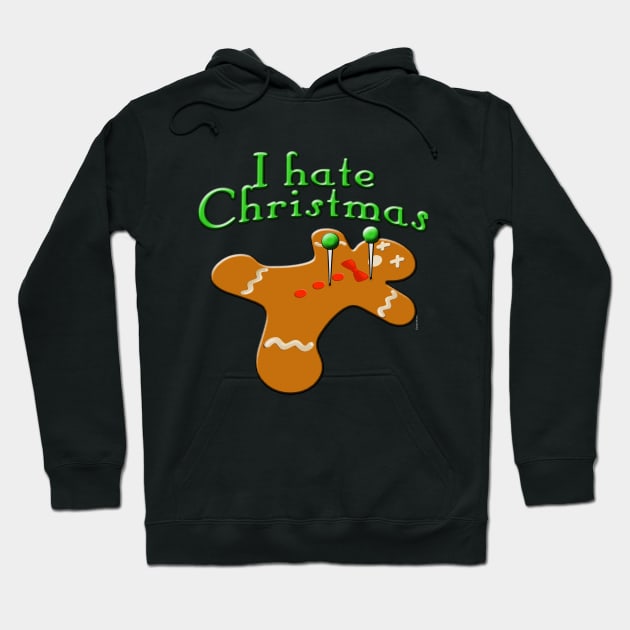 Voodoo Gingerbread Man I Hate Christmas Hoodie by Scarebaby